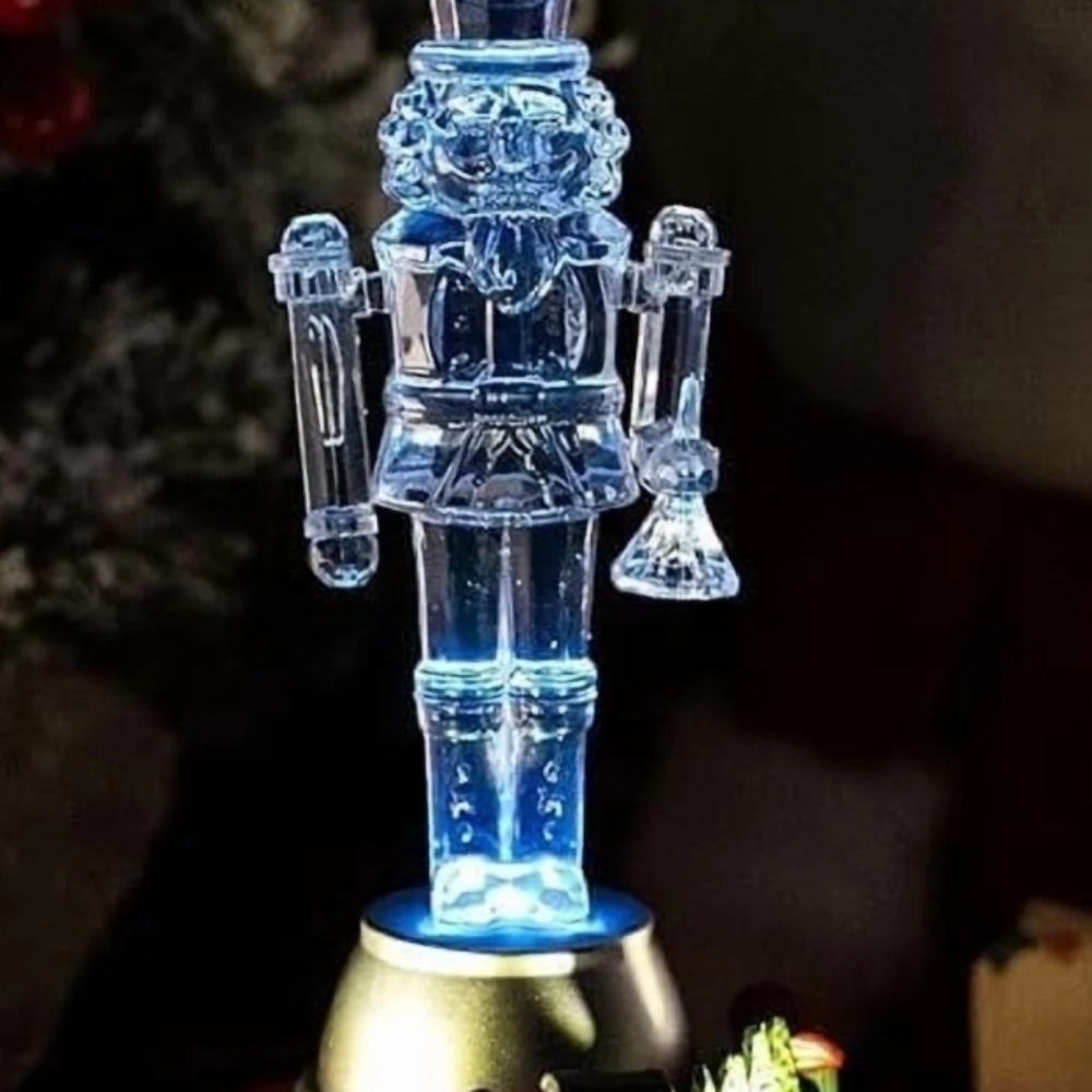 Colorful LED Nutcracker Figurine Soldier sword  Acrylic Christmas Ornaments 6" - Picture 3 of 10